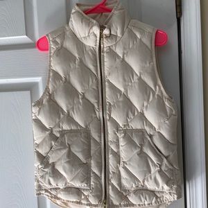 White and Gold J Crew Puffer Vest
